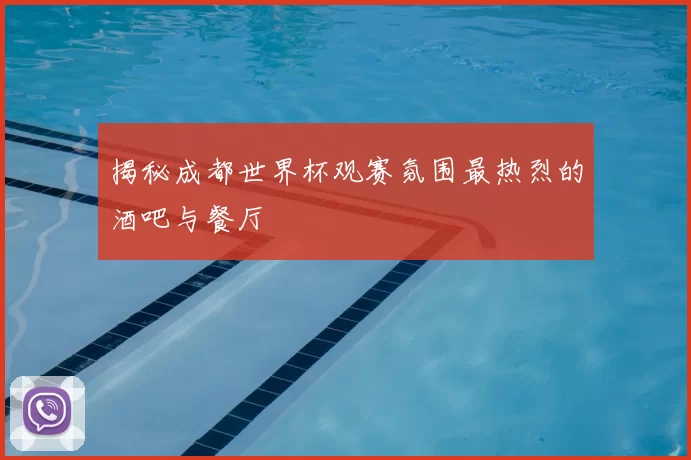 揭秘成都世界杯观赛氛围最热烈的酒吧与餐厅